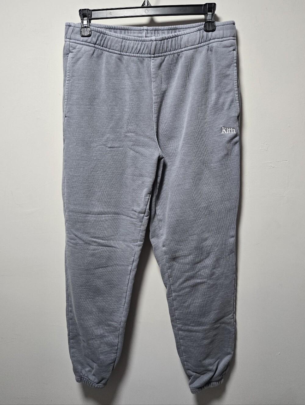 Kith Gray Cotton Sweatpants Joggers Size Small Lounge Embroidered Casual